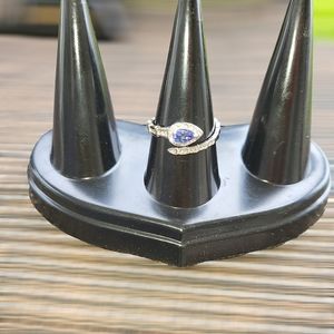 Sterling Silver Tanzanite Snake Ring